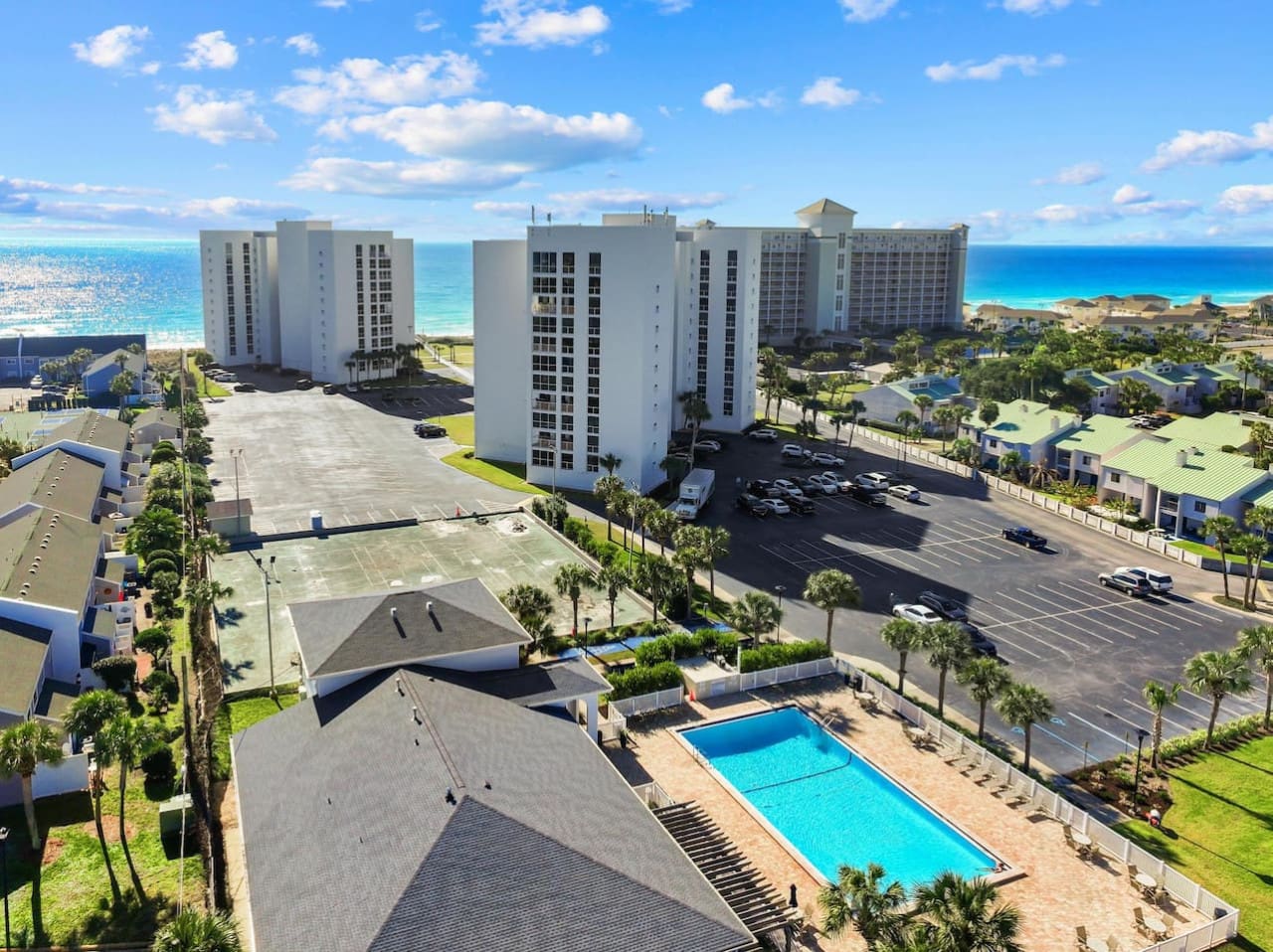 Shoreline Towers, highlighting its coastal beauty, relaxing atmosphere, and the refreshing oceanfront scenery surrounding the property.