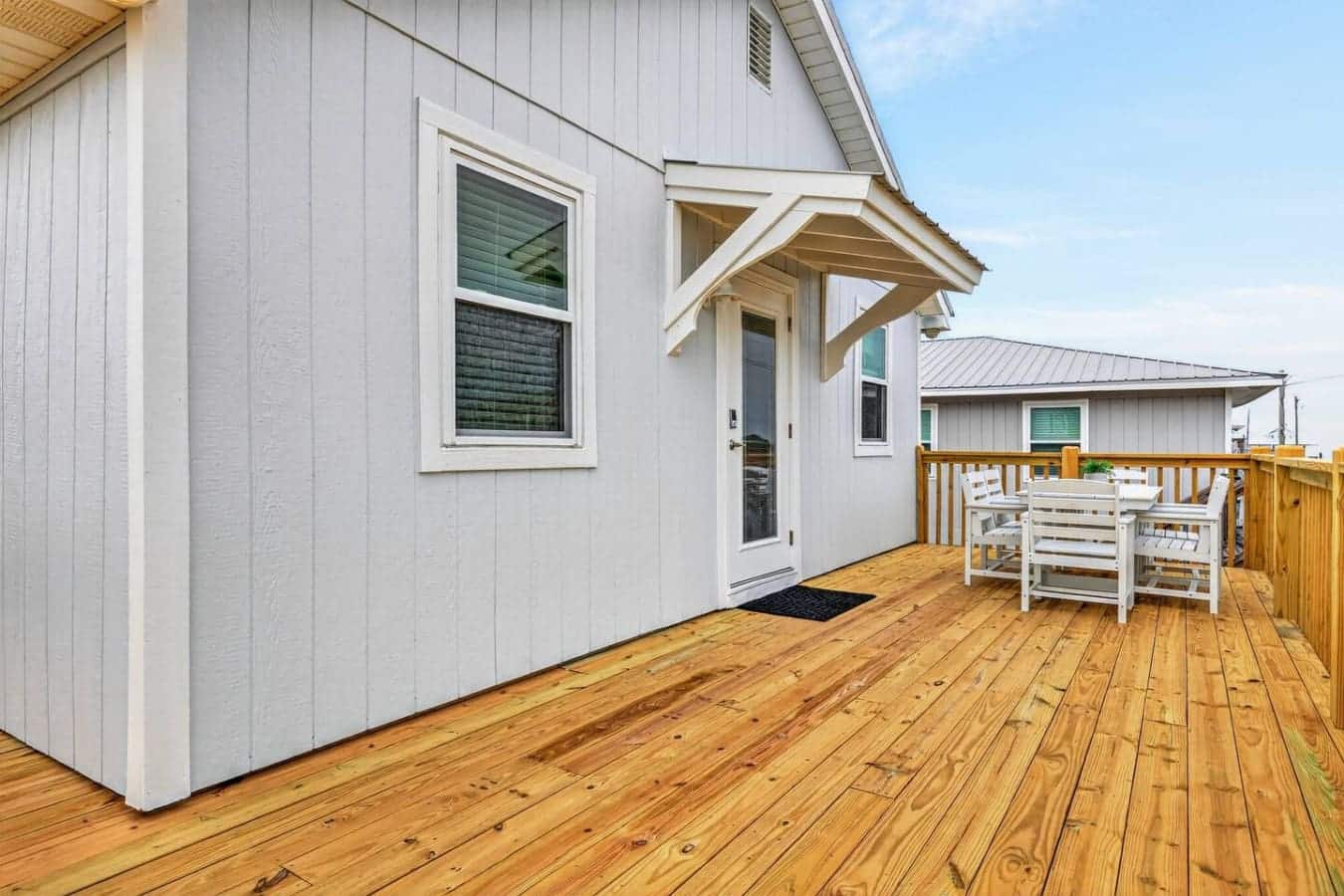 This spacious deck is perfect for morning coffee and soaking up those ocean views.