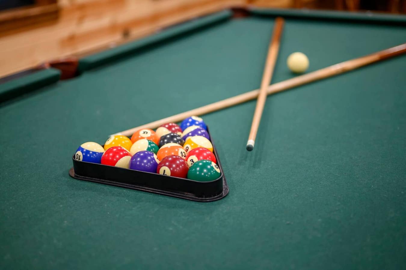 Got a sweet pool table in the game room if you're looking for something fun to do on a rainy day.