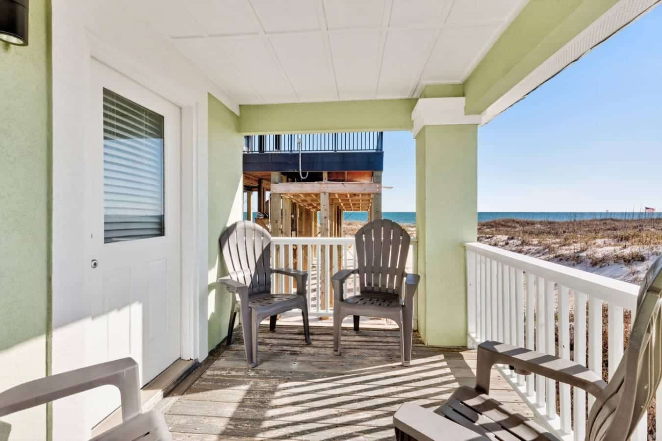 Settle into those Adirondack chairs on your private deck and let the sound of the waves do all the talking—this is the kind of beachfront view that makes you forget what day it is.