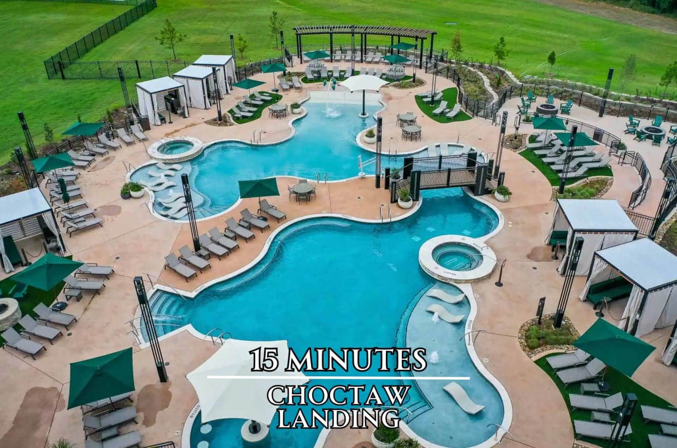 Choctaw Landing's resort-style pool complex is just 15 minutes away when you need a change of scenery.
