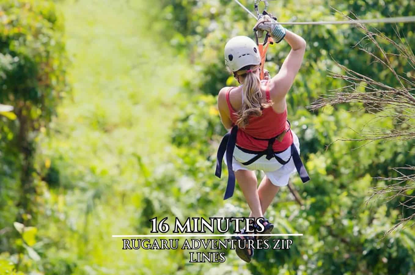 Rugaru Adventures zip lines are just 16 minutes away if your crew is up for some treetop thrills.
