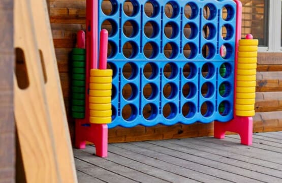 Game nights and cabin lights at Treetop