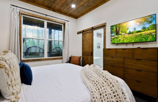 Enjoy friendly competition in the cabin's dedicated game area.