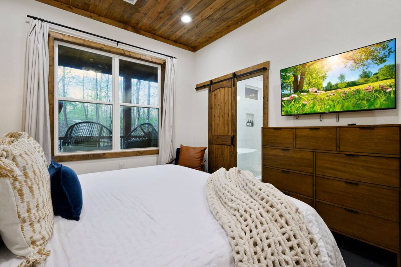 Enjoy friendly competition in the cabin's dedicated game area.
