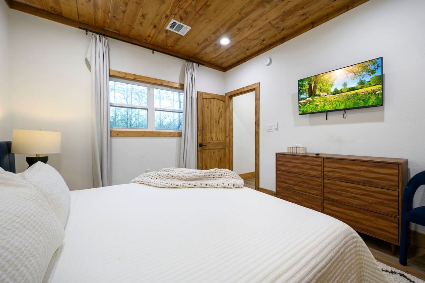 Enjoy friendly competition in the cabin's dedicated game area.