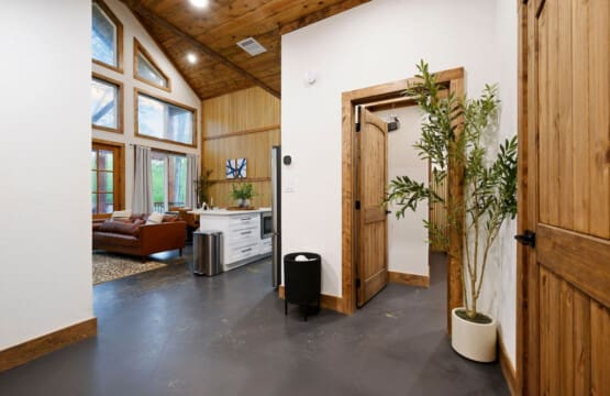 Enjoy friendly competition in the cabin's dedicated game area.