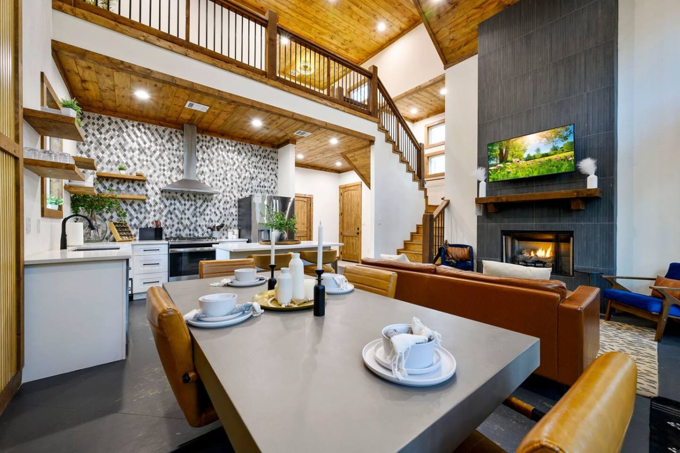 Cozy nights await in this beautifully appointed living space.