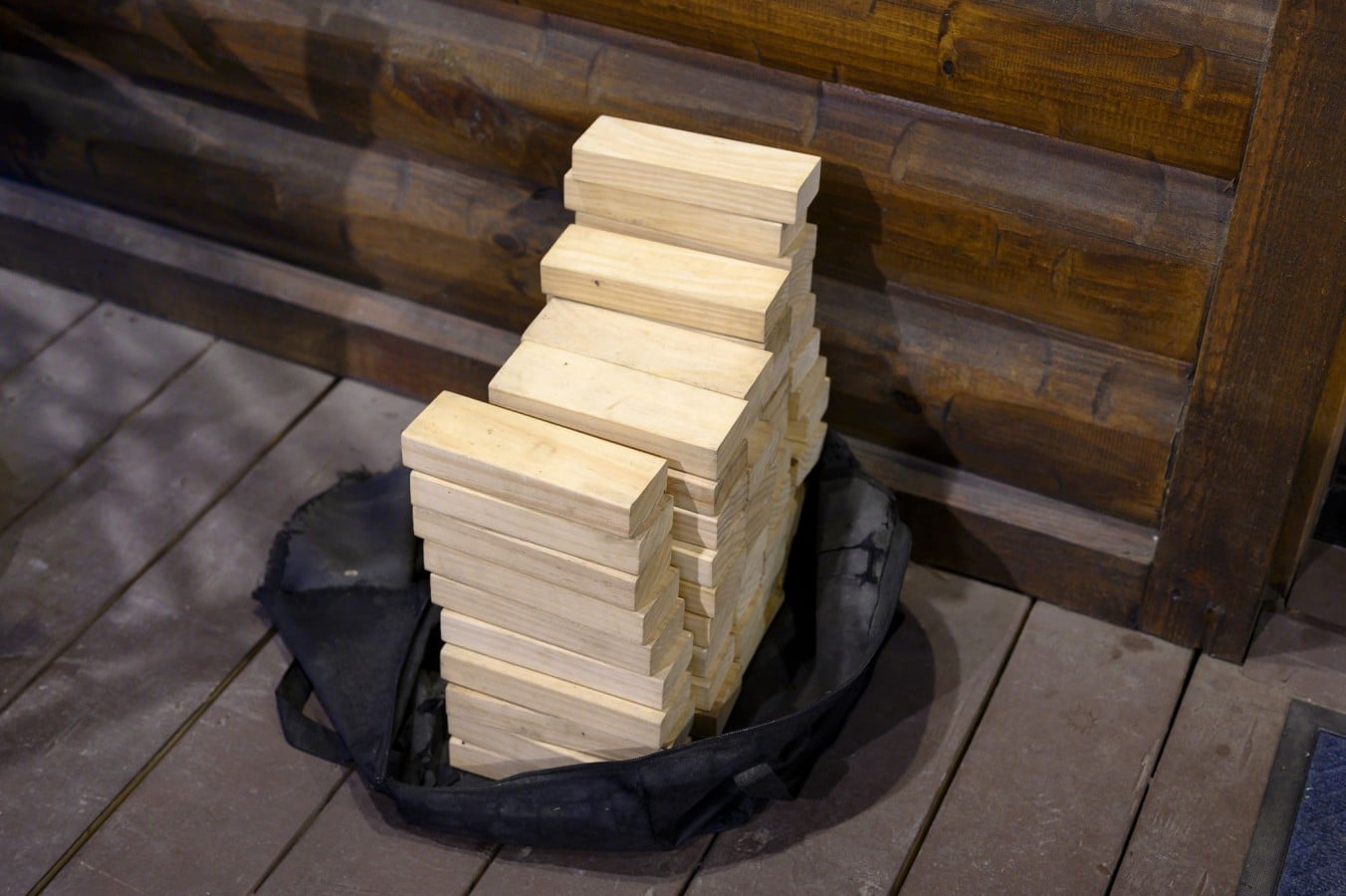 Giant Jenga is packed and ready u2014 just grab the bag and let the backyard battles begin.
