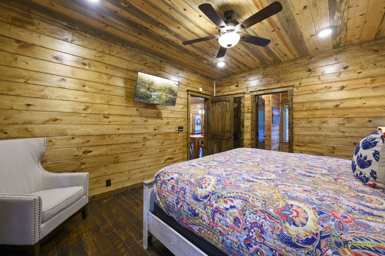 Stream your favorite shows from bed in a cozy king suite with its own en-suite bath.
