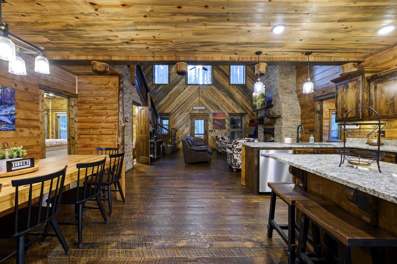 An open-concept layout keeps the chef part of every conversation, meal, and memory made here.