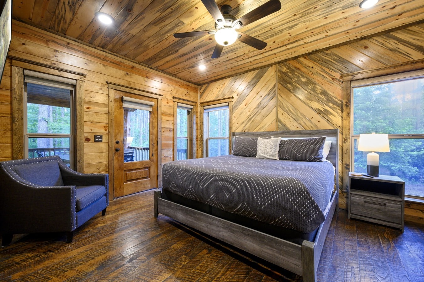 Wake up to forest views from your king bed, then step straight onto your private deck.