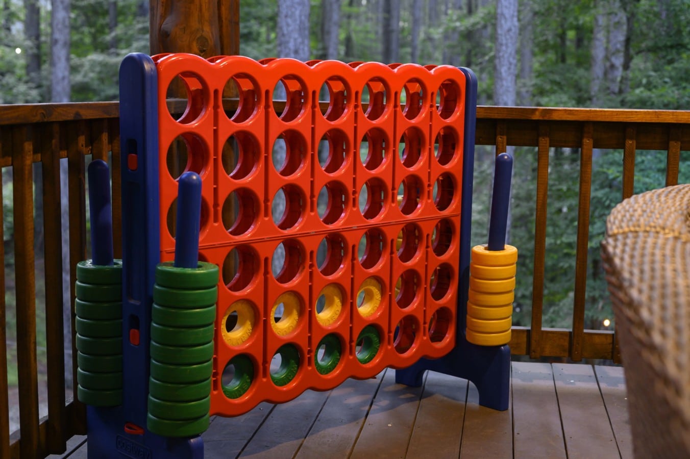 Giant Connect Four on the deck brings out the competitive side of every age group.