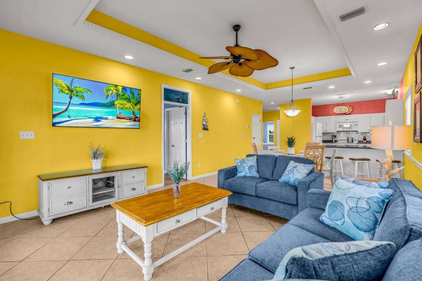 Stream your favorite shows or put on a beach scene — either way, you're in paradise.