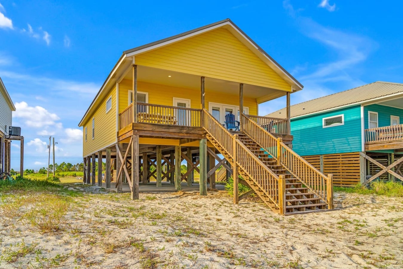 Dual staircase access means the whole crew can come and go with ease.