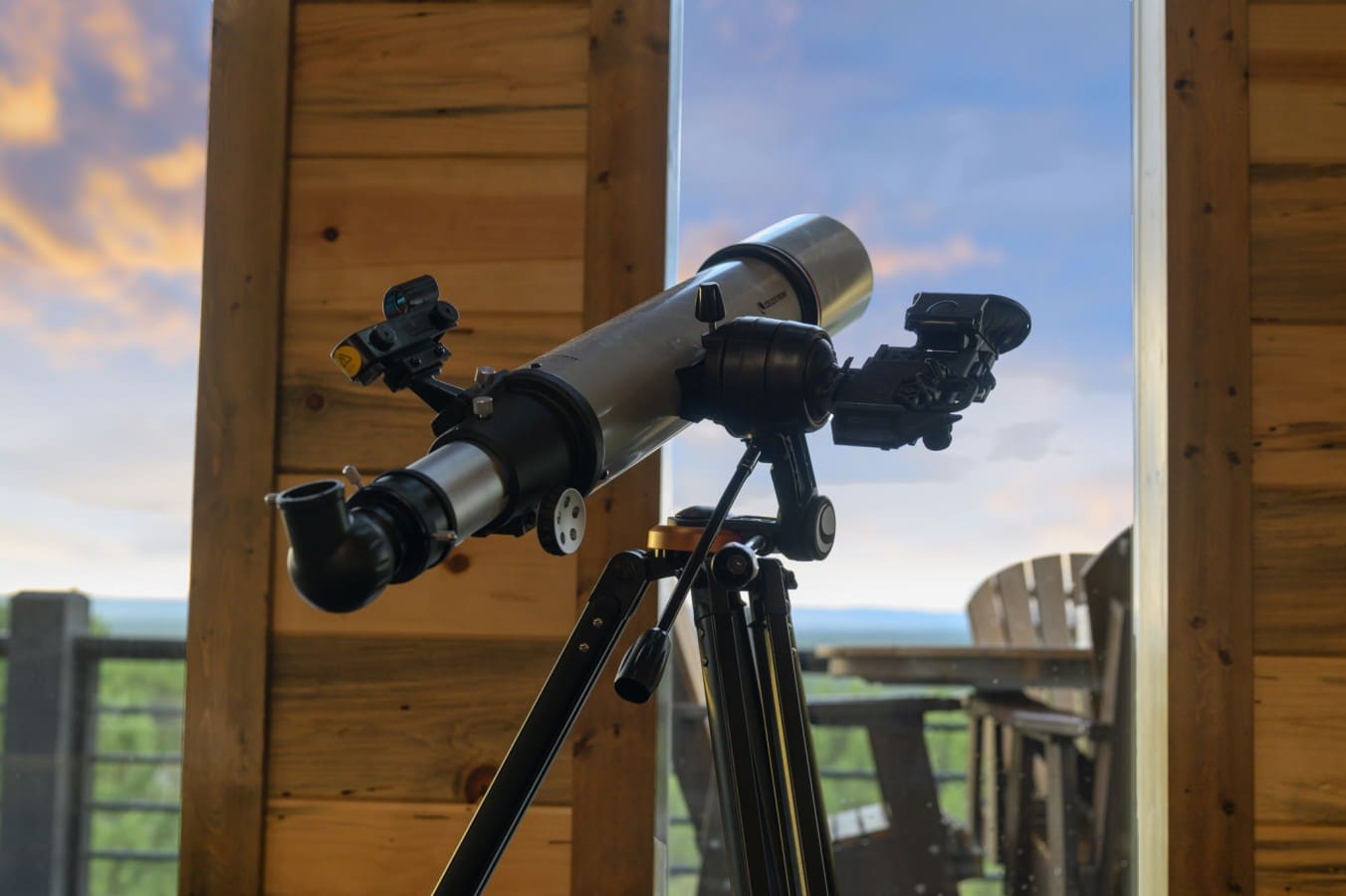 Scan the galaxy through your own Celestron telescope as golden hour fades to stars.