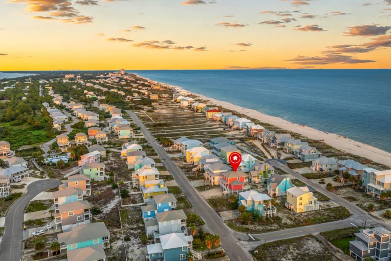 The Gulf stretches endlessly beyond your door in one of the coast's most vibrant communities.