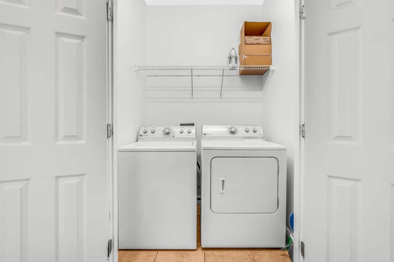 An in-unit washer and dryer means you can pack light and still head home fresh.