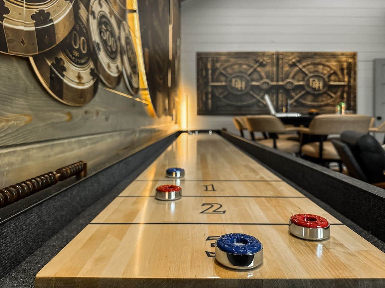 Step up to the shuffleboard table and let the friendly competition begin.