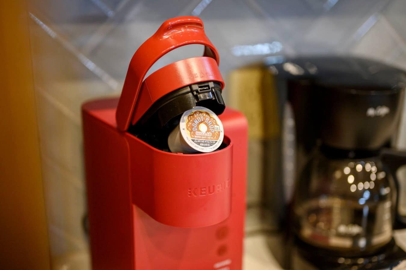 Your morning coffee is ready in seconds with a Keurig and drip maker both at hand.