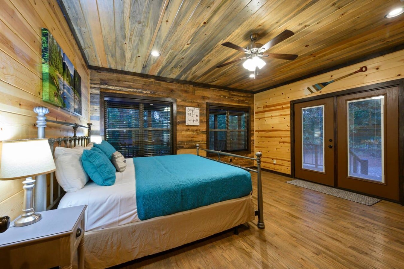 Step through the French doors onto your private deck and breathe in the forest air.