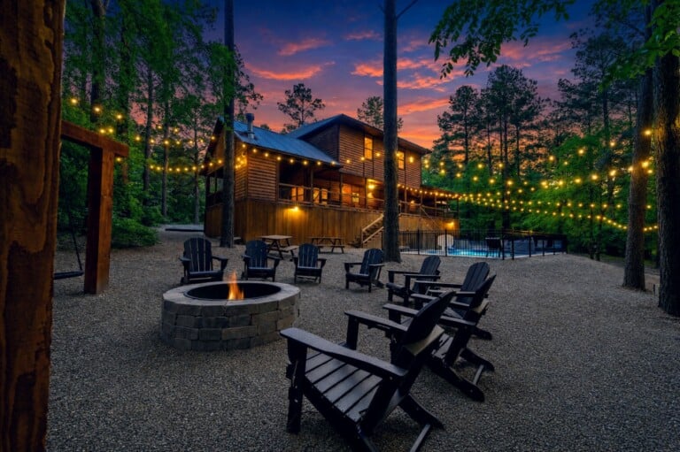 End every evening around a crackling fire pit with good company under the stars.