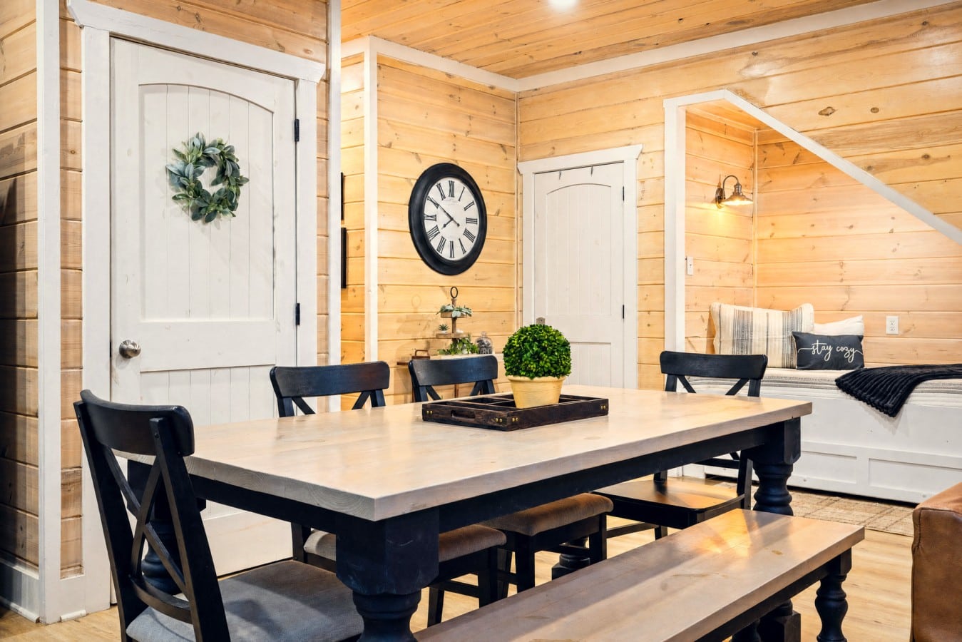Share a slow morning meal in this charming farmhouse dining nook built for connection.