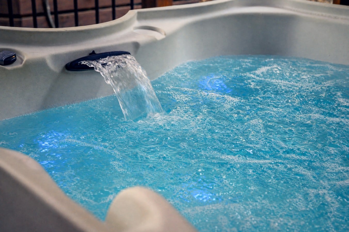 Let the waterfall jets melt your stress away in your own luminous soaking oasis.