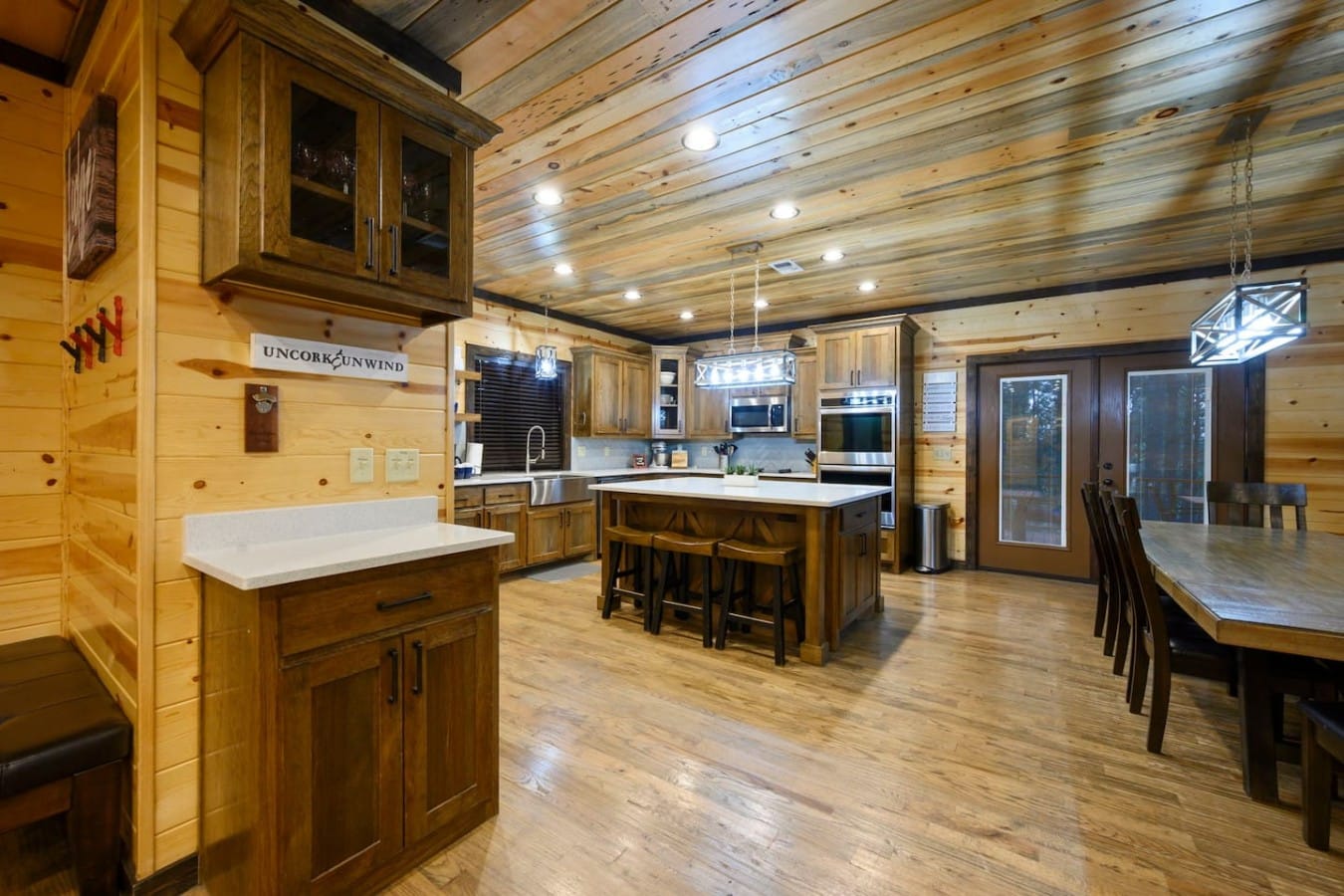 Open-plan living means the chef stays part of every conversation and celebration.