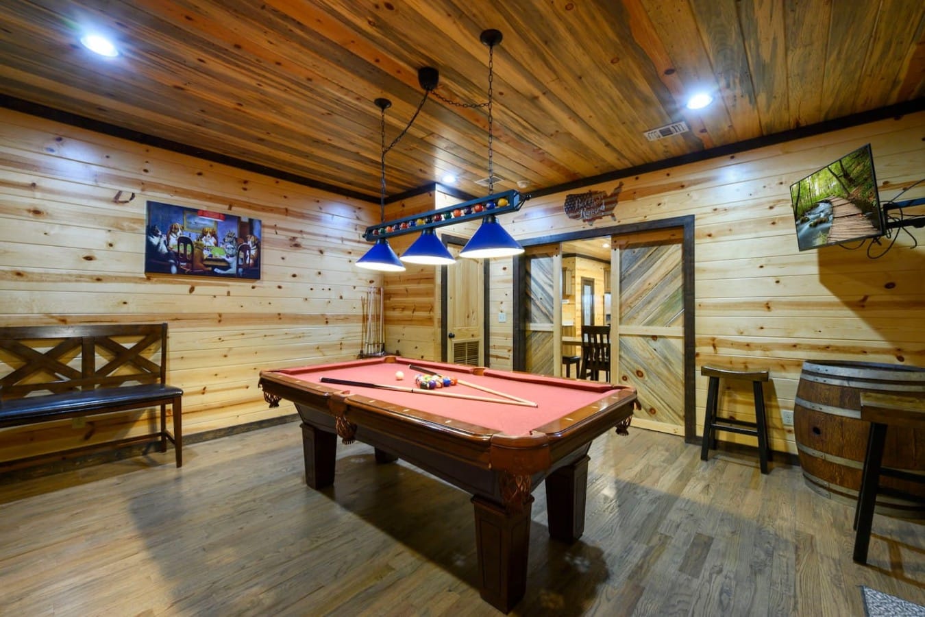 Rack up the balls and let the games begin in this personality-packed billiard room.