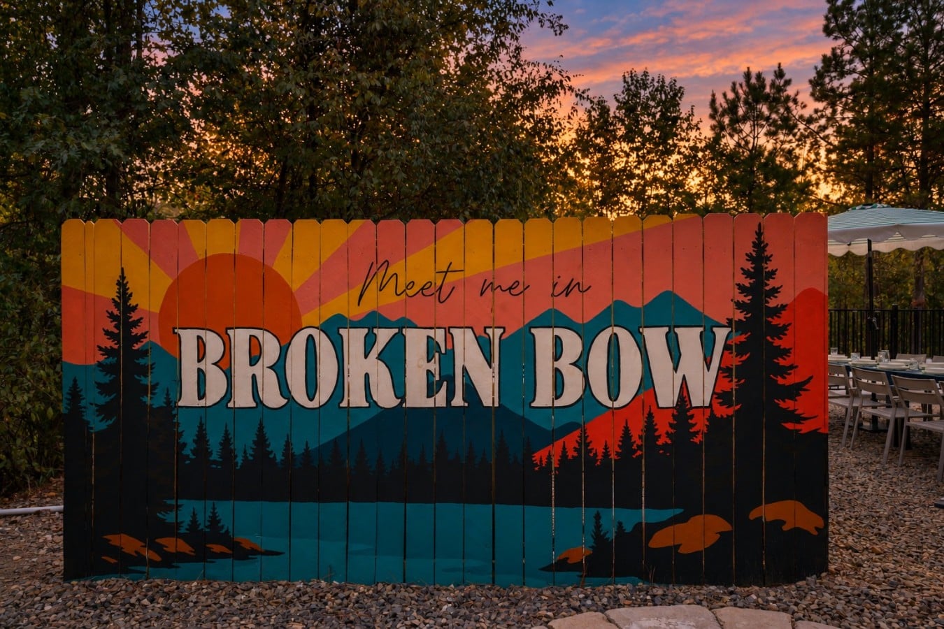 The 'Meet Me in Broken Bow' mural is the backdrop that makes every photo unforgettable.