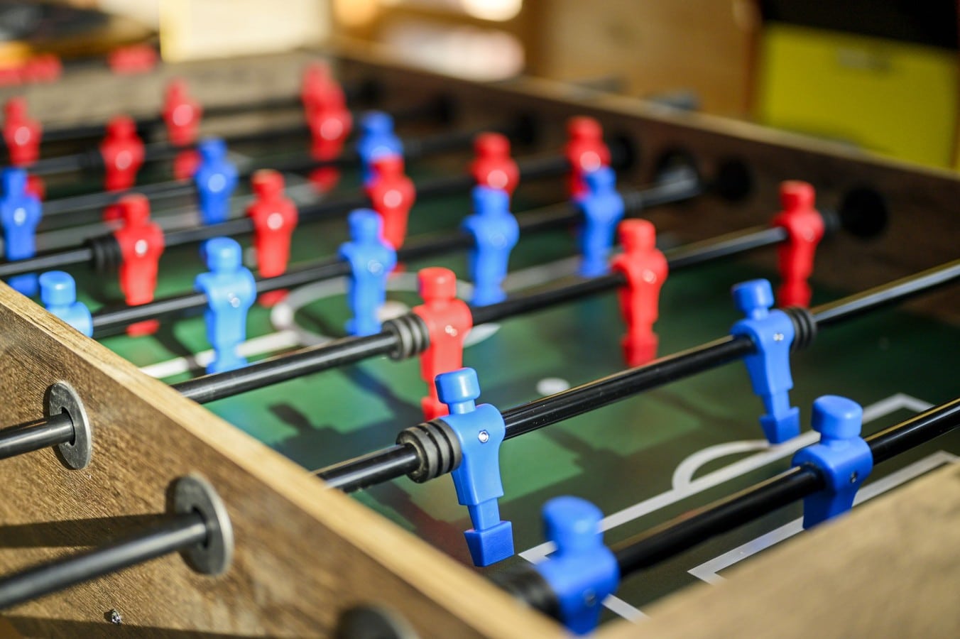 Settle a score or start a rivalry — the foosball table is always ready for a rematch.