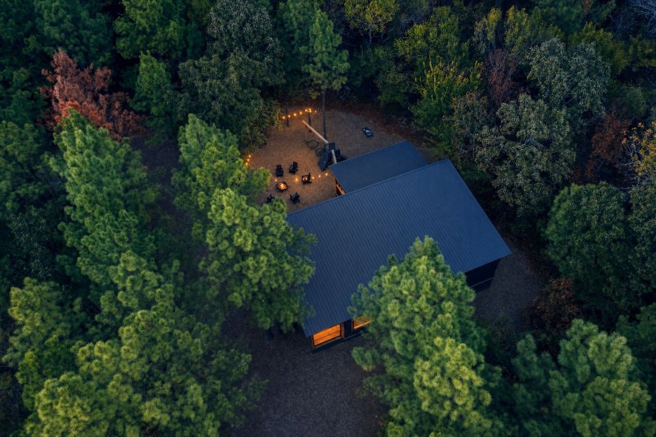 Tucked deep in the pines, this glowing escape feels like a world entirely your own.
