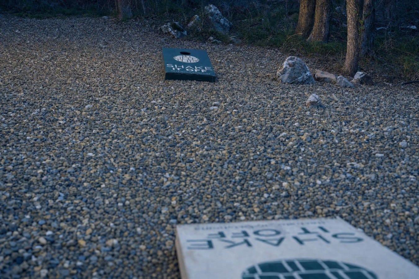 Challenge each other to cornhole at dusk—because vacation competition is the best kind.