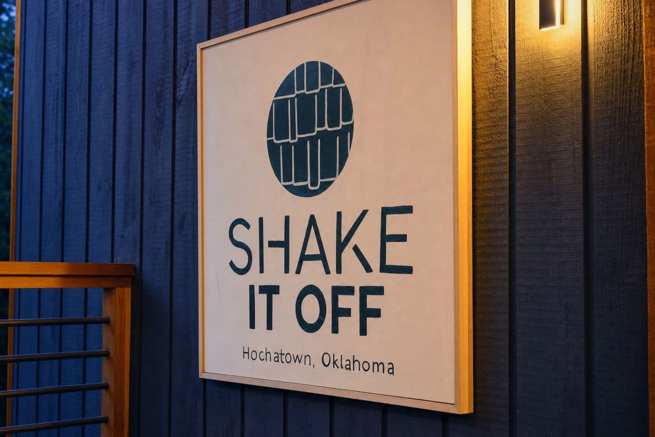 You've officially arrived—welcome to Shake It Off, your home in the Hochatown woods.